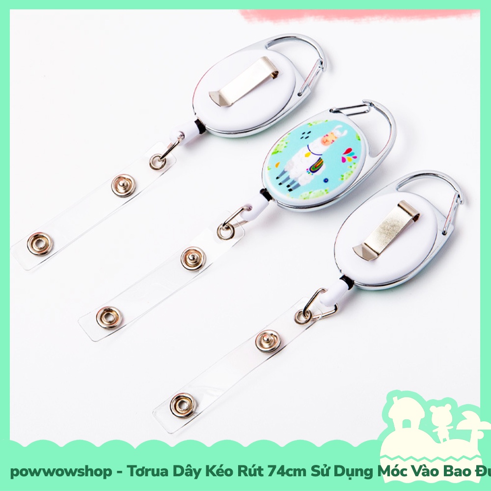 [Sẵn VN - Hỏa Tốc] Tơrua Dây Kéo Rút 74cm Sử Dụng Móc Bao Đựng Thẻ Nhân Viên Phong Cách Thư Giản Rừng Thiên Nhiên
