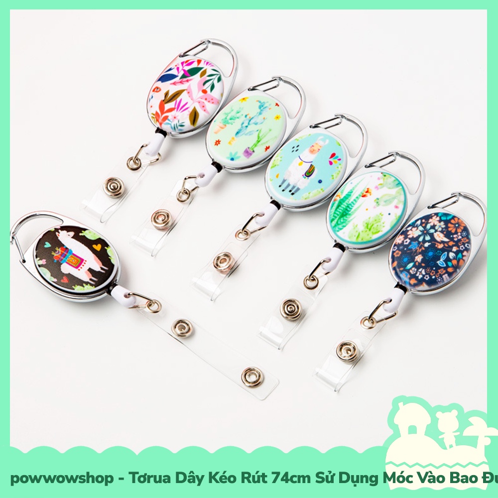 [Sẵn VN - Hỏa Tốc] Tơrua Dây Kéo Rút 74cm Sử Dụng Móc Bao Đựng Thẻ Nhân Viên Phong Cách Thư Giản Rừng Thiên Nhiên