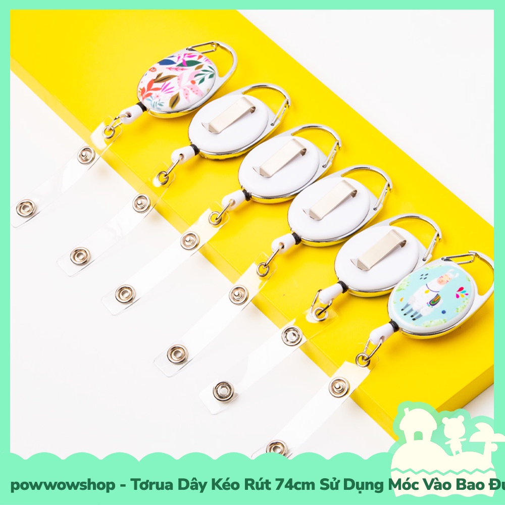 [Sẵn VN - Hỏa Tốc] Tơrua Dây Kéo Rút 74cm Sử Dụng Móc Bao Đựng Thẻ Nhân Viên Phong Cách Thư Giản Rừng Thiên Nhiên