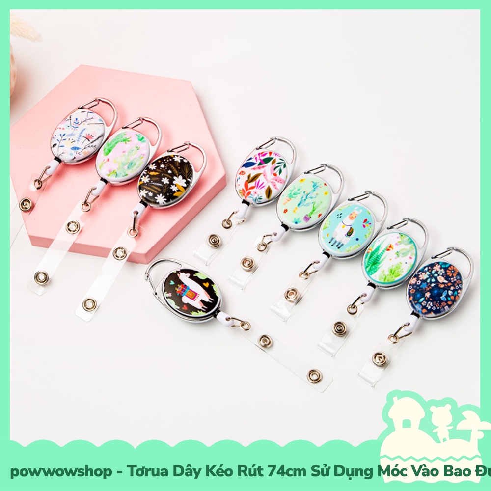[Sẵn VN - Hỏa Tốc] Tơrua Dây Kéo Rút 74cm Sử Dụng Móc Bao Đựng Thẻ Nhân Viên Phong Cách Thư Giản Rừng Thiên Nhiên