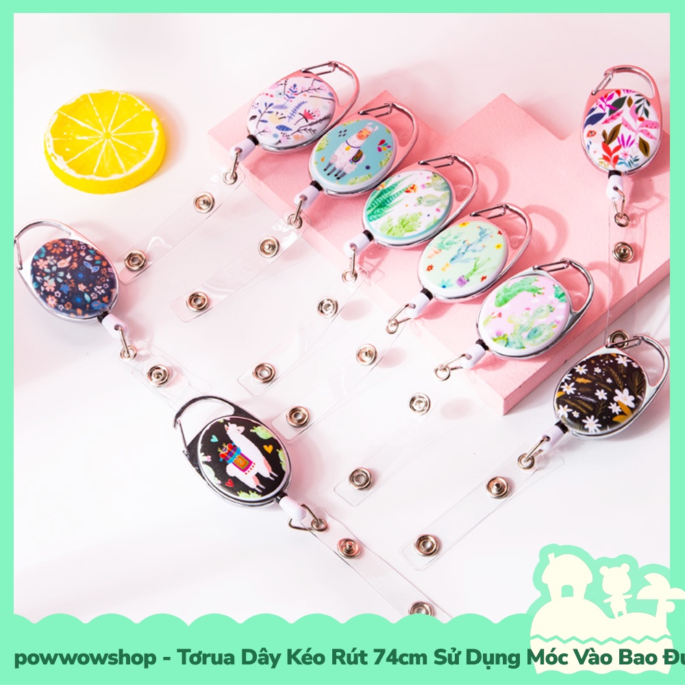 [Sẵn VN - Hỏa Tốc] Tơrua Dây Kéo Rút 74cm Sử Dụng Móc Bao Đựng Thẻ Nhân Viên Phong Cách Thư Giản Rừng Thiên Nhiên