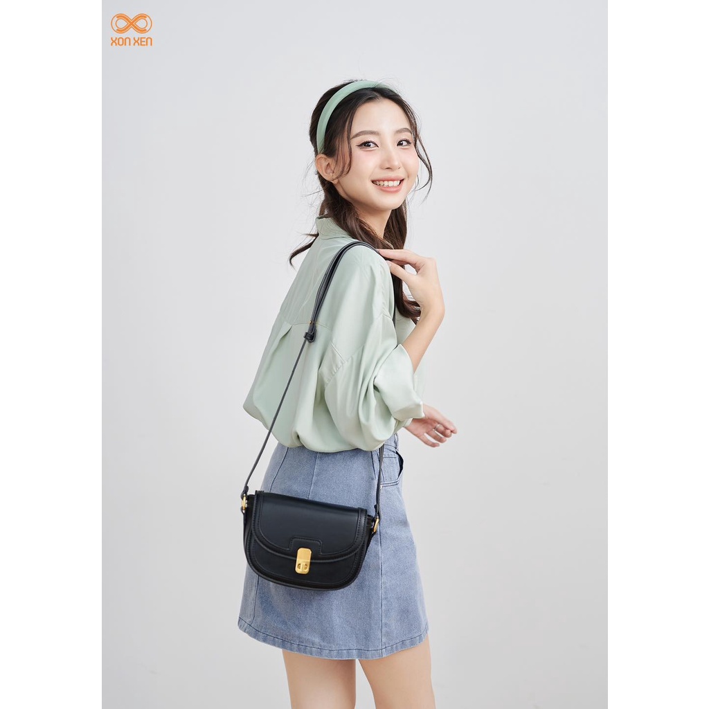 Áo sơ mi nữ Áo sơ mi Lụa Trơn Dài Tay XONXEN SHOP HUẾ free size Mã A607