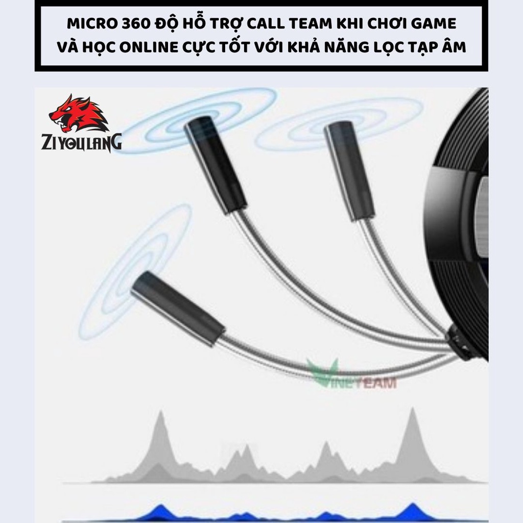 Tai Nghe Gaming Chụp Tai Máy Tính ZiyouLang MC Q9 Micro Đàm Thoại Đèn Led RGB Đổi Màu Headphone Chơi Game Cho Laptop PC