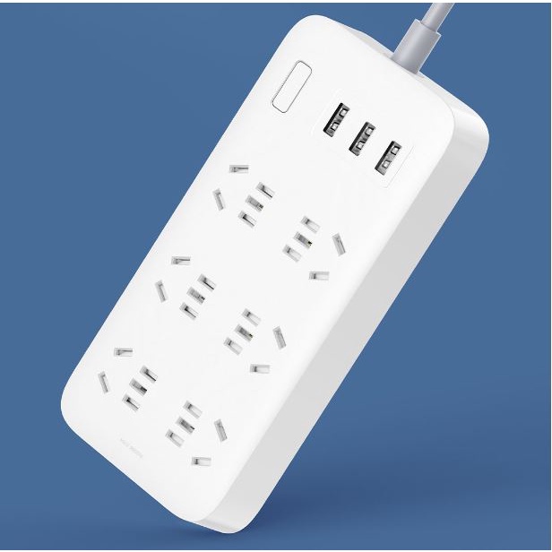 Ổ cắm Xiaomi Mi Power Strip 6 cổng 3 usb CXB6-1QM - Dây 1.8m - Công suất tối đa 2500W, USB 15W