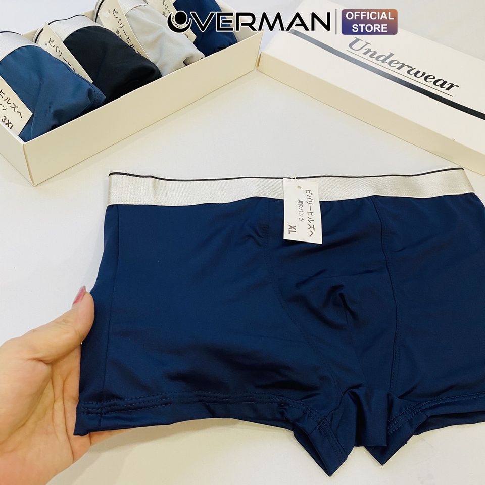 Quần sịp nam boxer thun lạnh hàng Nhật cao cấp, co dãn 4 chiều và kháng khuẩn SDN01 - OVERMAN