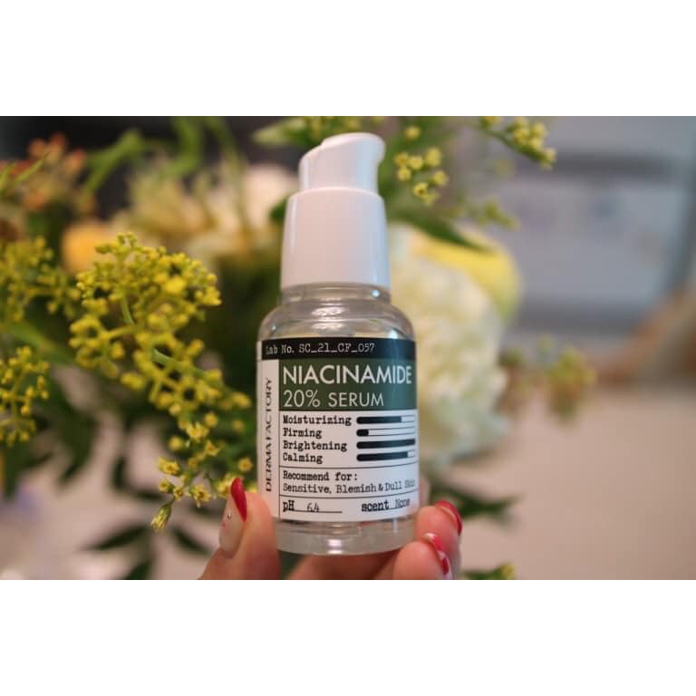 Tinh Chất Dưỡng Trắng Mờ Thâm Da Derma Factory Niacinamide 20% 30ml - BRZONE OFFICIAL