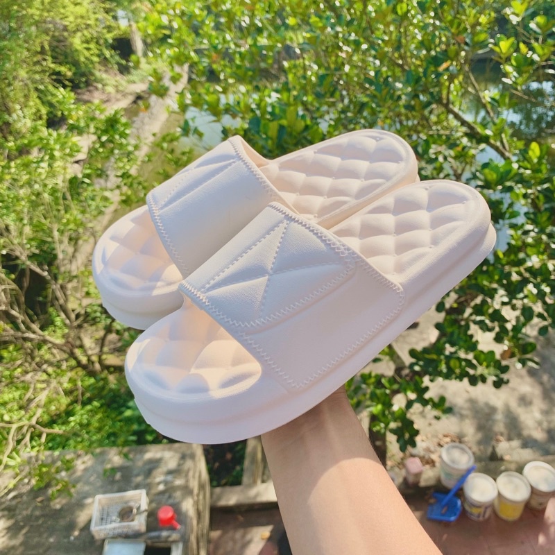Dép Bánh Mì Độn Đế 3cm Dép đúc nguyên khối siêu nhẹ