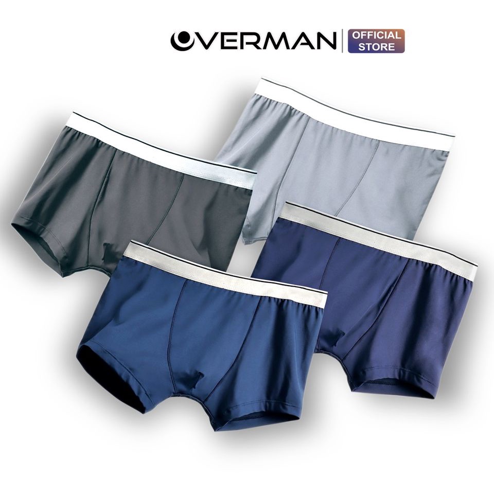 Quần sịp nam boxer thun lạnh hàng Nhật cao cấp, co dãn 4 chiều và kháng khuẩn SDN01 - OVERMAN