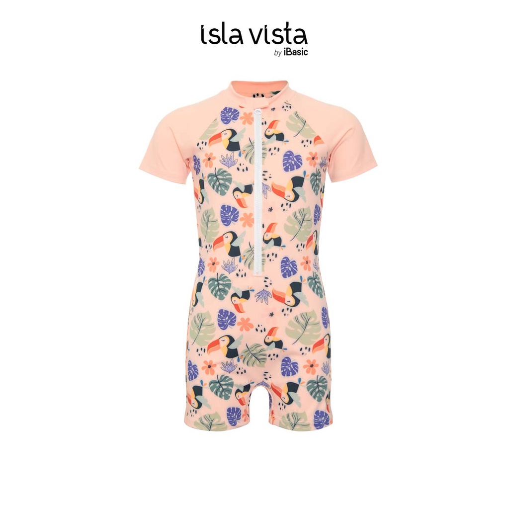 Bộ đồ bơi bé gái liền thân tay ngắn quần đùi Isla Vista IVKGM003