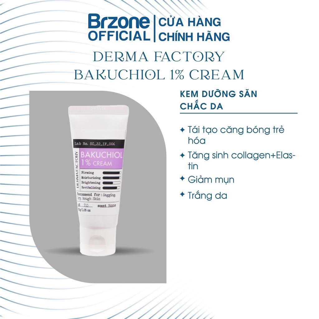 Kem Dưỡng Chống Lão Hoá Phục Hồi Da Trẻ Hoá Bakuchiol 1% 30g - BRZONE OFFICIAL