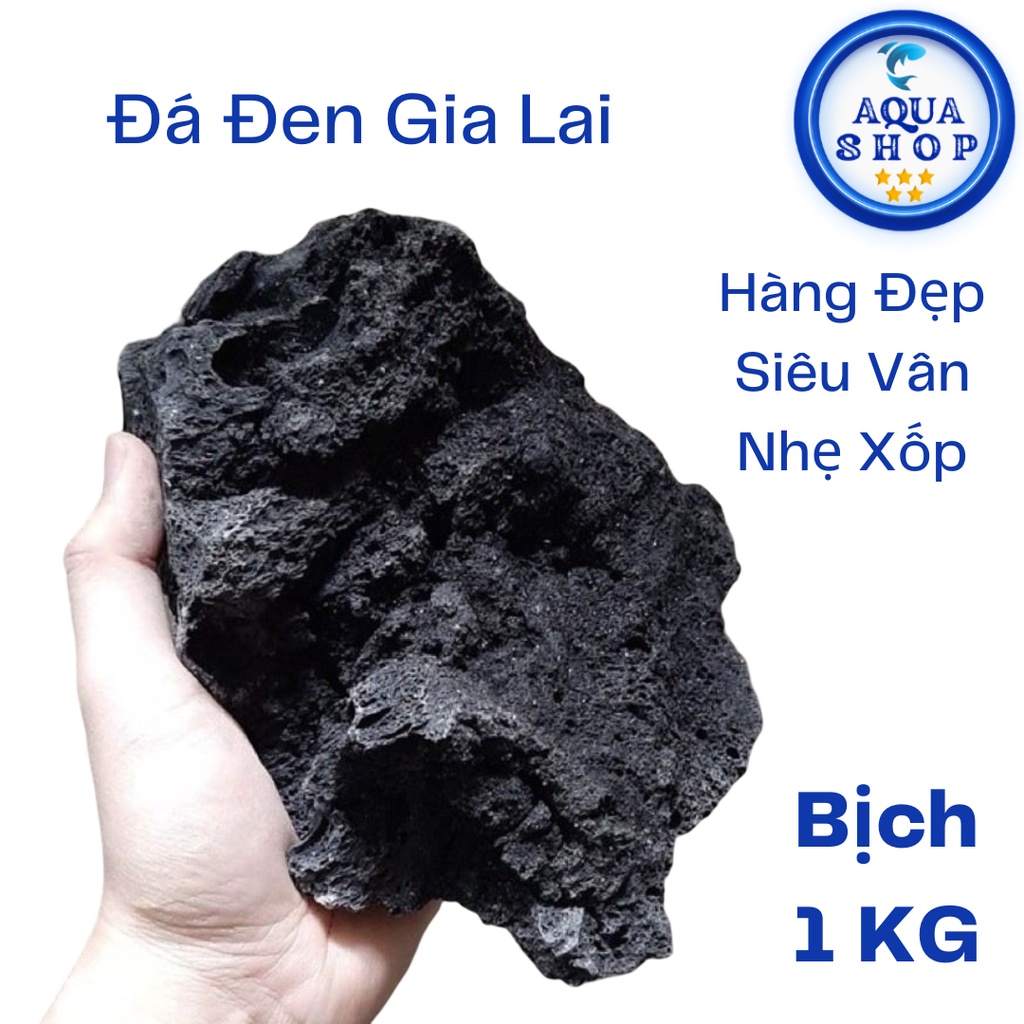 Đá Đen Gia Lai -  Hàng Đẹp Siêu Vân, Nhẹ Xốp - Setup Bể Thuỷ Sinh, Trang Trí Bể Cá Cảnh
