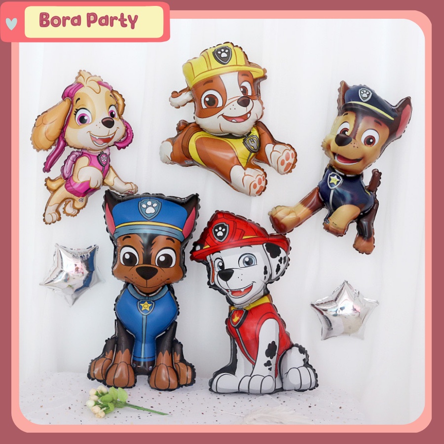Bong Bóng Chó Cứu Hộ, PAW PATROL, Chó Cảnh Sát Trang Trí Tiệc Sinh Nhật Cho Bé Trai - Bora Party