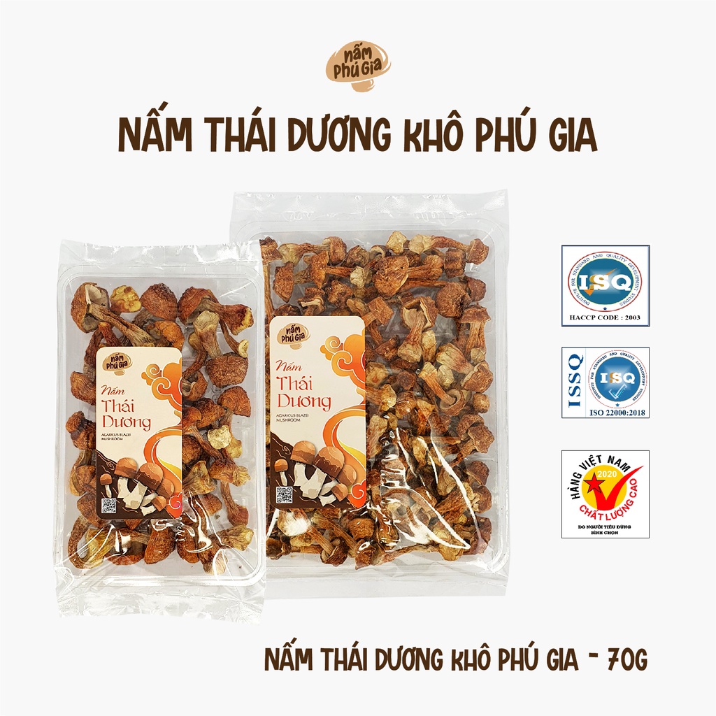 Nấm Thái Dương Khô Cao Cấp Khay 70g/150g/300g