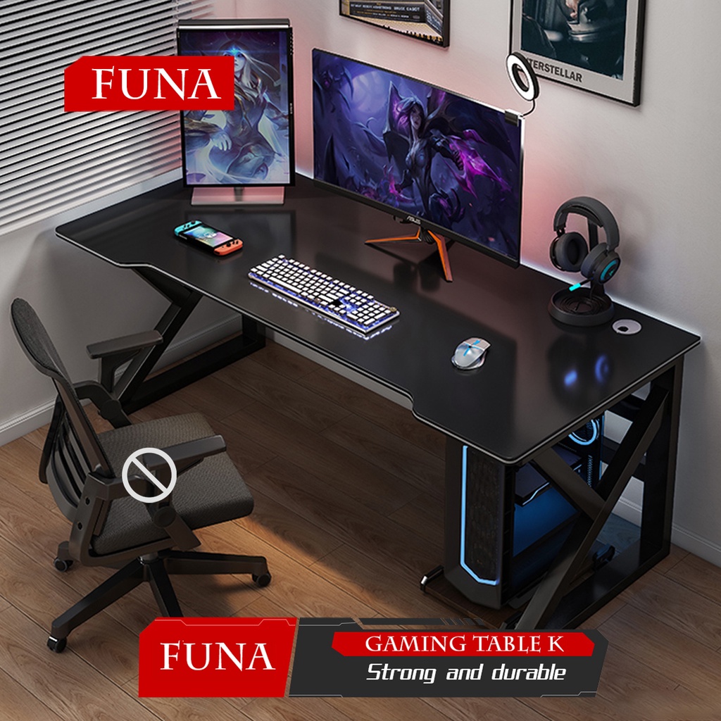 Bàn học gaming làm việc chơi game tại nhà chân sắt to cực chắc chắn mặt bàn gỗ chống xước cao cấp