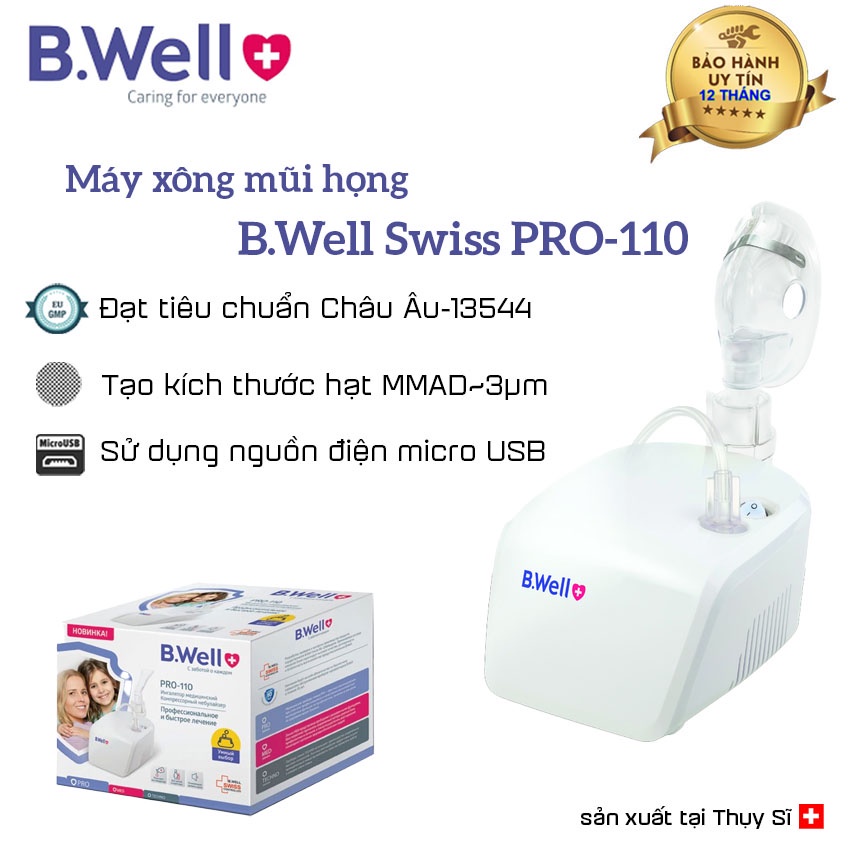 Máy xông mũi họng B.Well Swiss PRO-110