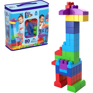 [có sẵn] Đồ chơi lắp ráp/xếp hình Mega bloks- 80 miếng dành cho bé trai - túi xanh [chính hãng]