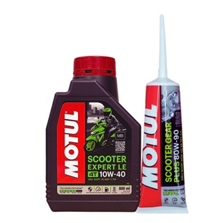 Combo nhớt máy và nhớt hộp số xe tay ga Motul Expert 800ml và Motul Gear