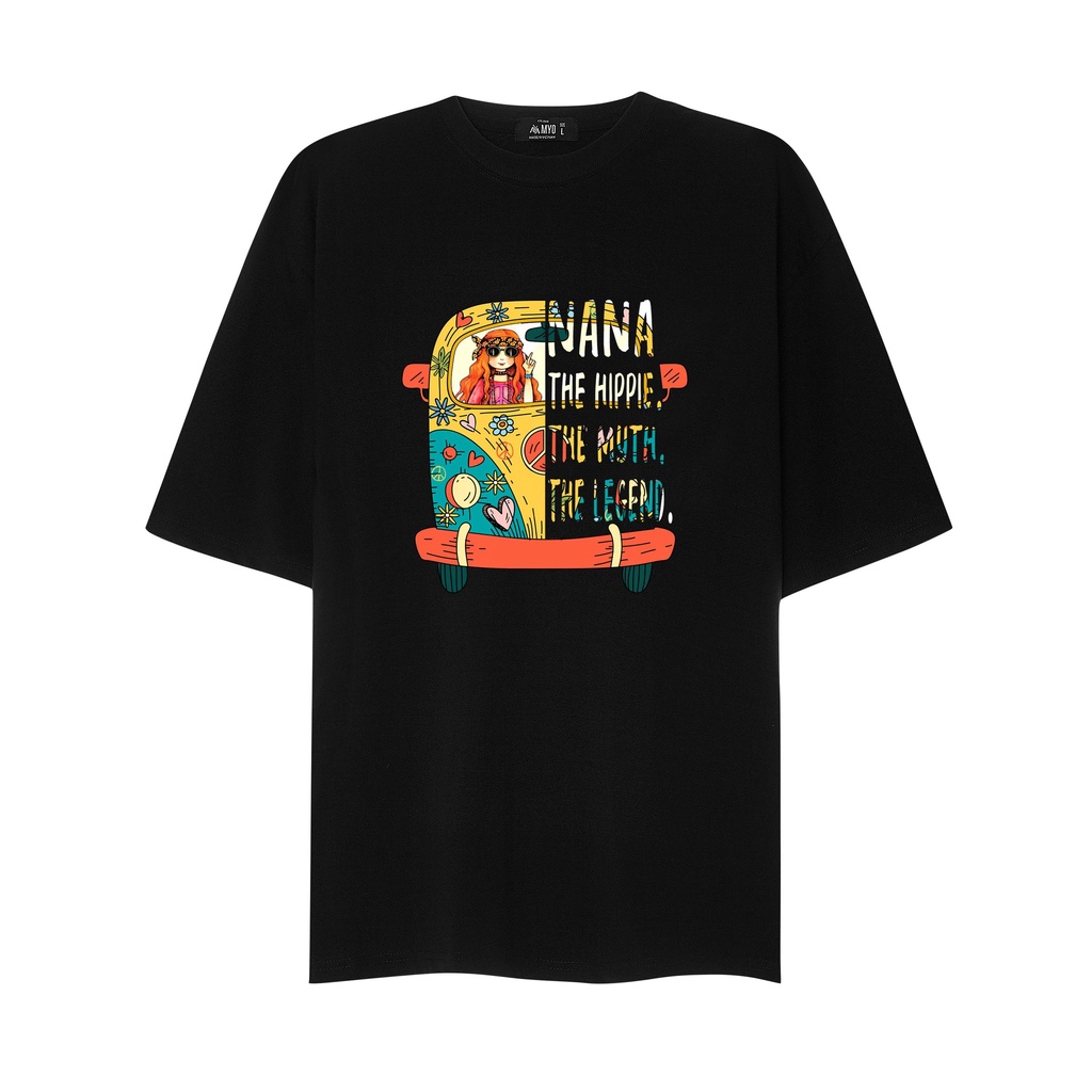 Áo thun local brand in hình Nana The Hippie form rộng chất vải cotton dành cho nam nữ nhiều size AC085