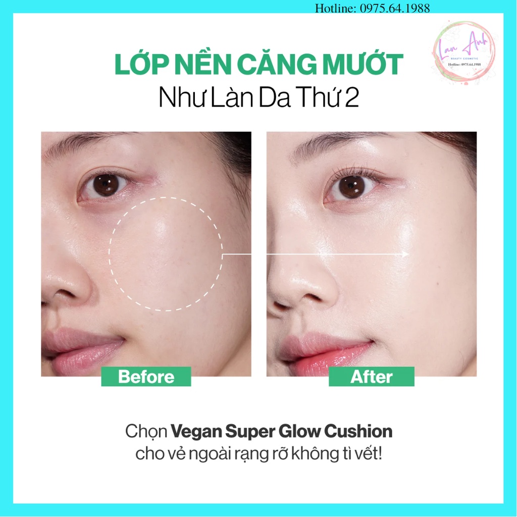 Phấn Nước Căng Bóng GILAA Vegan Super Glow Cushion SPF50+/PA++++