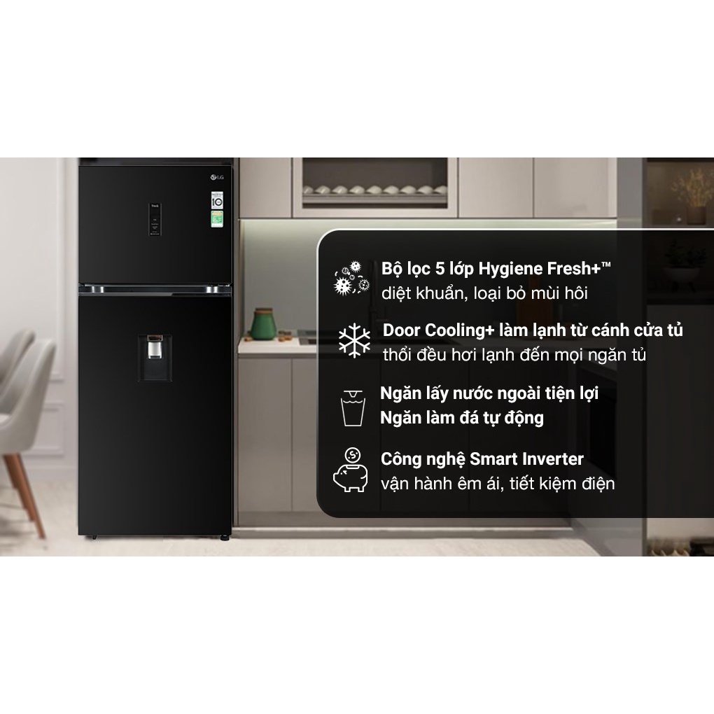 Tủ lạnh LG Inverter 374 lít GN-D372BLA 2021 - INDONESIA - dienmaytonkho.com