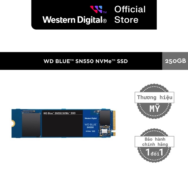 Ổ Cứng SSD Western Digital WD BLUE SN550 250GB M.2 2280 NVMe - WDS250G2B0C