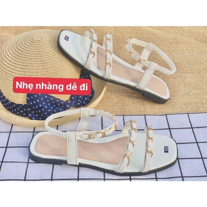 Dép Sandal Nữ Quai Xích Thời Trang Dép Xích Quai Chéo
