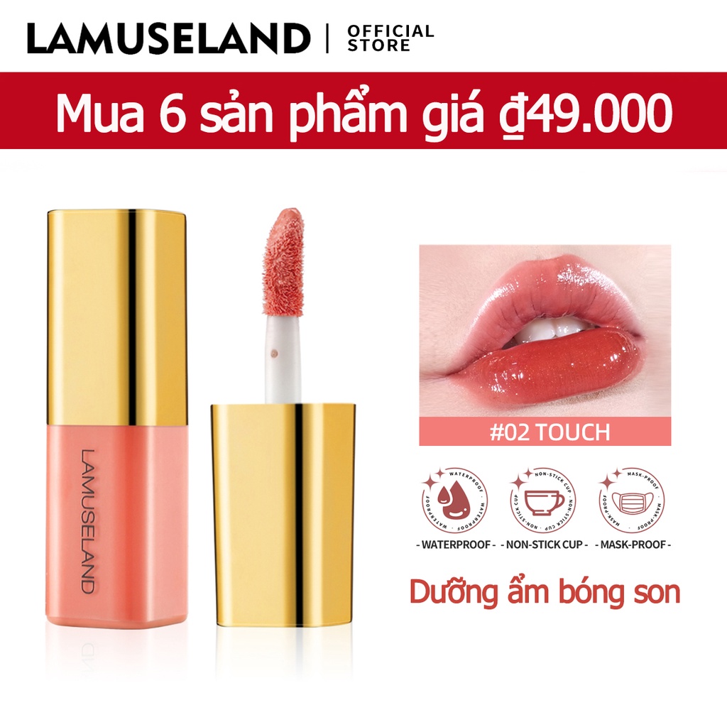 Son kem LAMUSELAND LA005 dưỡng ẩm thiết kế xinh xắn 12 màu tùy chọn khối lượng tinh 3.5G