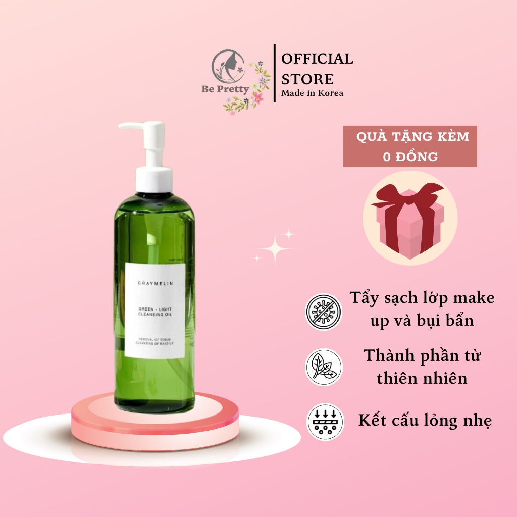 Dầu tẩy trang trà xanh GRAYMELIN GREEN LIGHT CLEANSING OIL