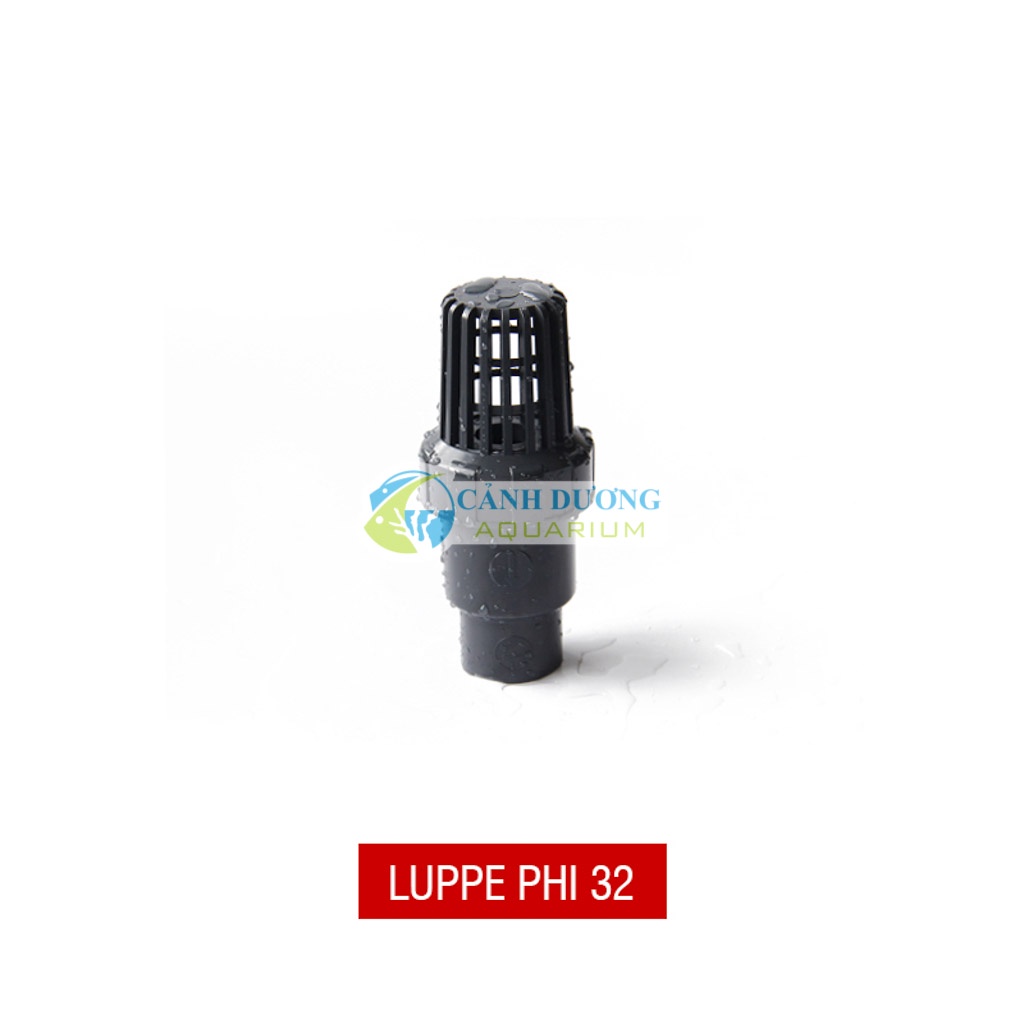 Luppe U-PVC Van 1 chiều màu đen ĐEN chuyên hút đáy hồ cá cho lọc trên dấu bơm