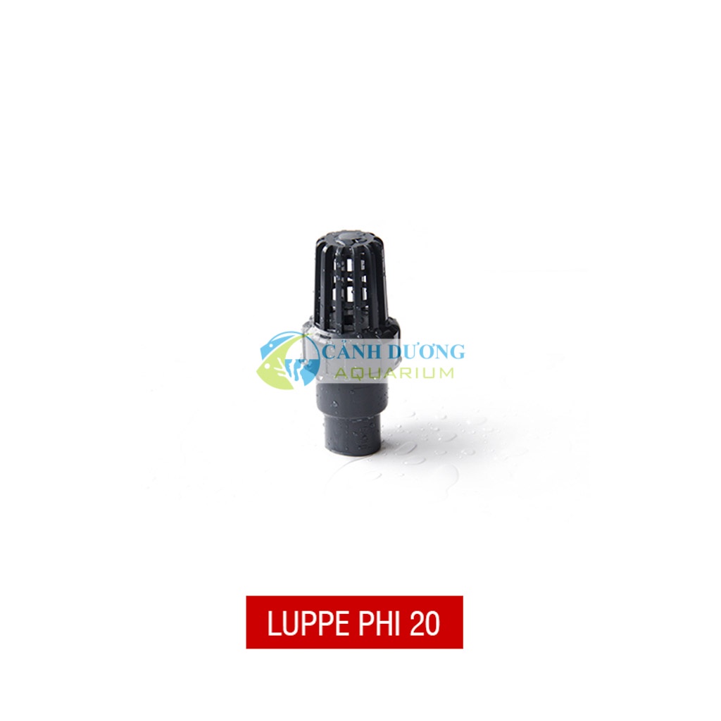 Luppe U-PVC Van 1 chiều màu đen ĐEN chuyên hút đáy hồ cá cho lọc trên dấu bơm