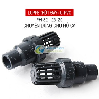 Luppe U-PVC Van 1 chiều màu đen xám ĐEN XÁM chuyên hút đáy hồ cá cho lọc trên dấu bơm