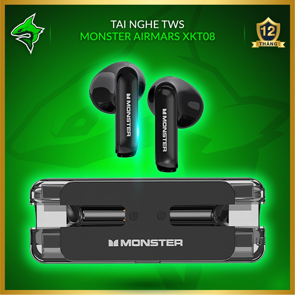 Tai Nghe Bluetooth TWS Monster Airmars XKT08 【Mic Đàm Thoại ◆ Cảm Ứng Đa Điểm】
