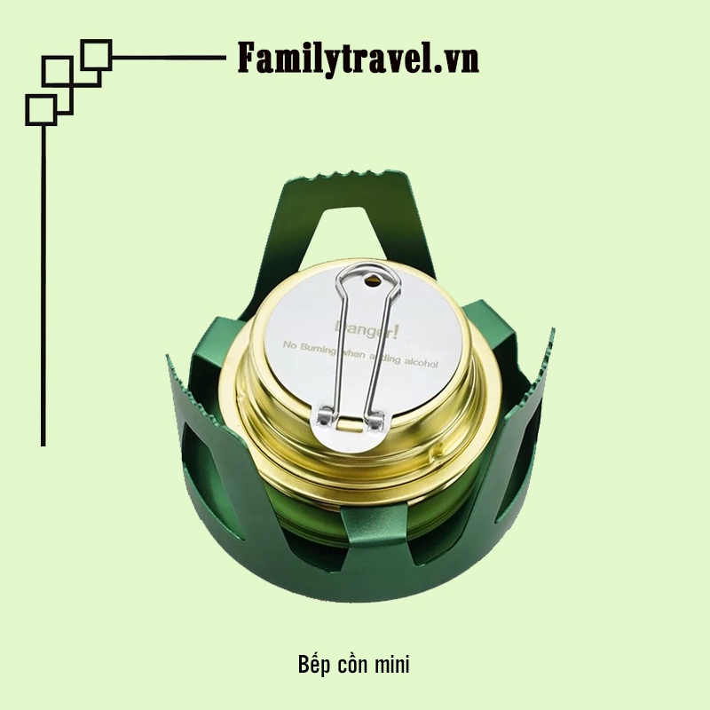 Bếp cồn mini du lịch có thể xếp gọn - Bếp cồn mini dã ngoại, cắm trại tiện dụng - Family Travel