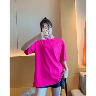 Áo Thun Nam Nữ Amyas  Áo Thun Unisex Tay Lỡ Màu Hồng Trơn Áo Phông Cotton Freesize Form Rộng Oversize