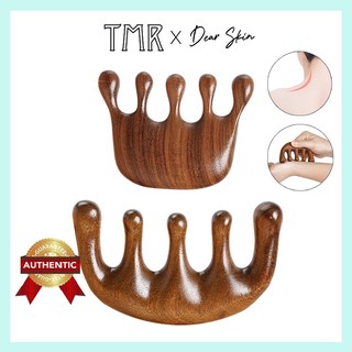 Gua Sha Lược Gỗ Đàn Hương Mát Xa Da Đầu TMR Sandalwood, Massage da đầu thư giãn và giảm đau đầu