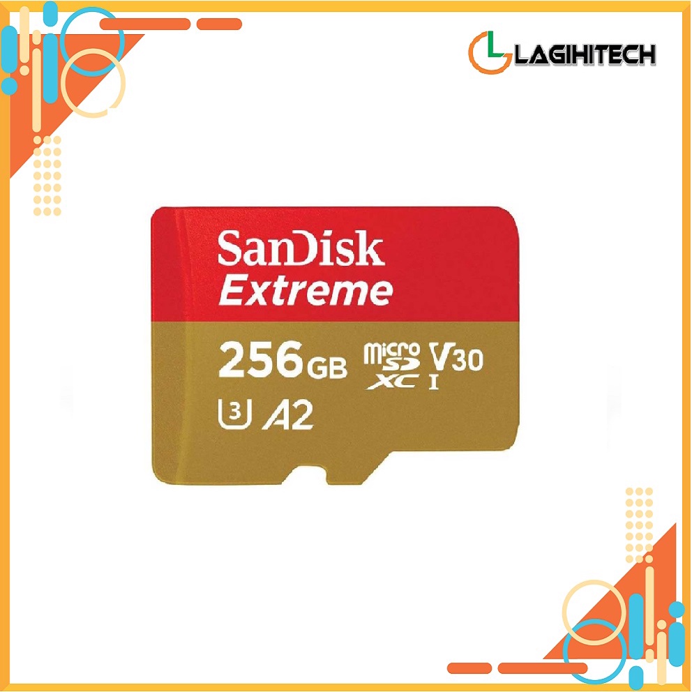 Thẻ nhớ MicroSDXC SanDisk Extreme A2 64GB /128GB / 256GB V30 U3 4K Class 10 UHS-I 190MB/s - Chính Hãng Sandisk