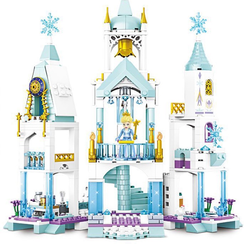 Đồ chơi lắp ráp Lâu đài công chúa Elsa, bộ xếp hình lâu đài công chúa băng giá siêu đẹp cho bé gái