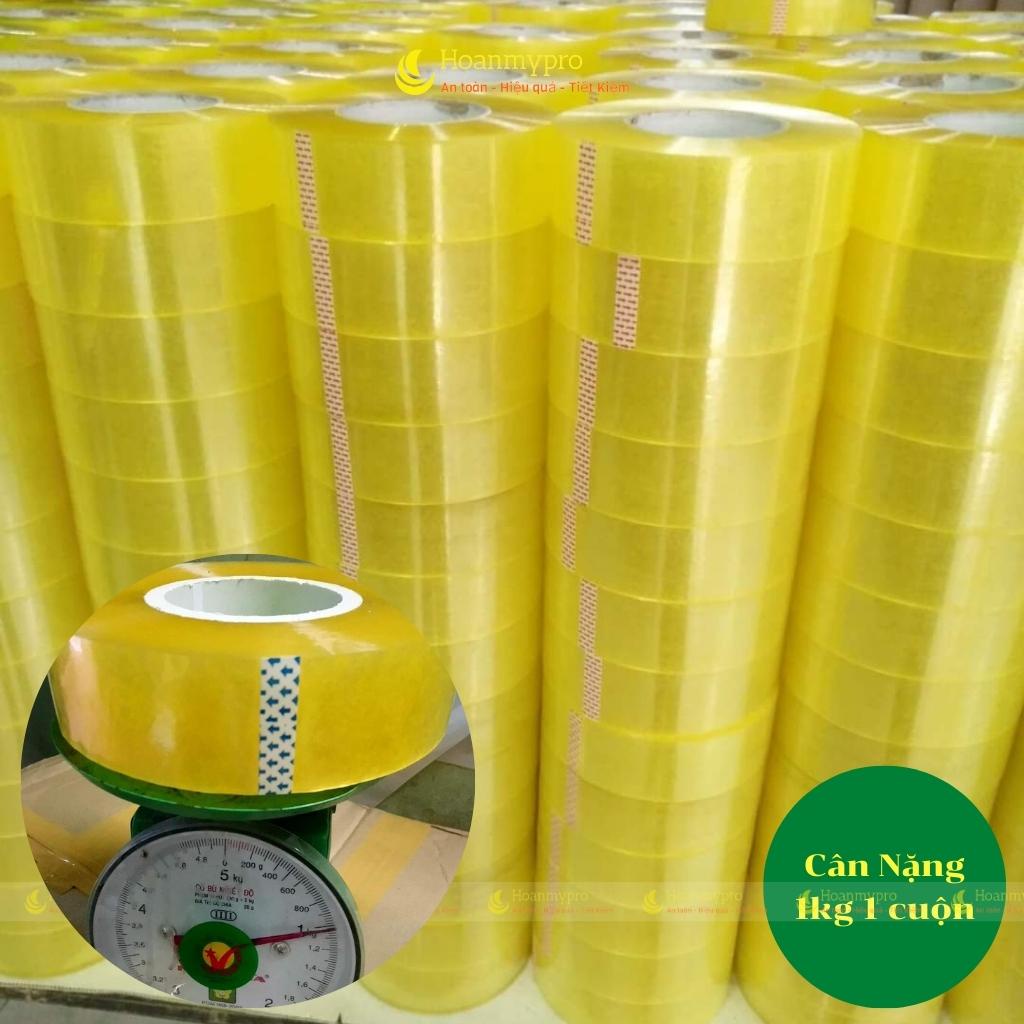 Cuộn băng dính băng keo đóng hàng 1kg lõi mỏng