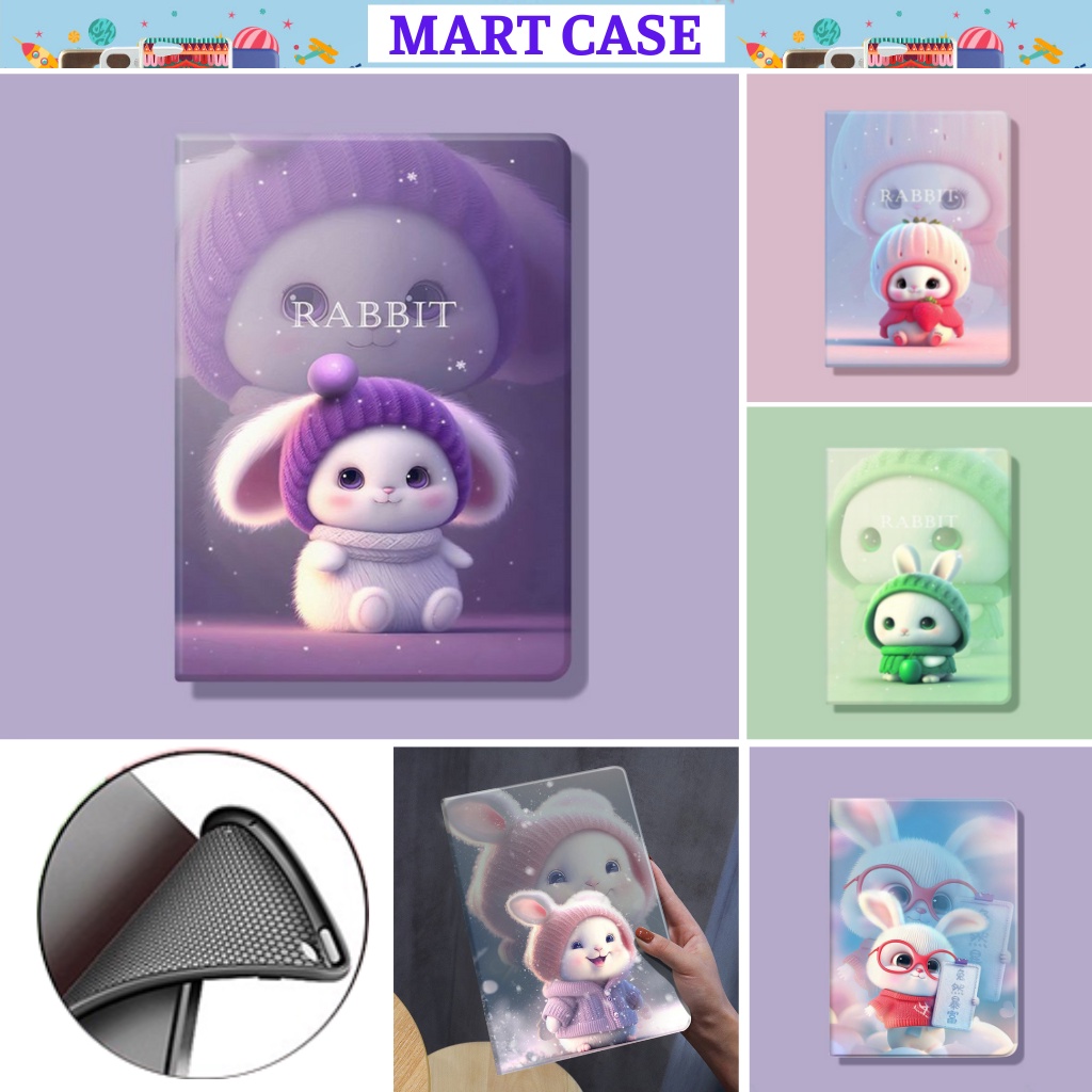 Ốp ipad Silicon hình Rabbitt cute ốp ipad Air 1/2/3/4/5/Gen 5/6/7/8/9/10/Pro 11/9.7/10.5/Mini 1/2/3/4/5/6/MART CASE