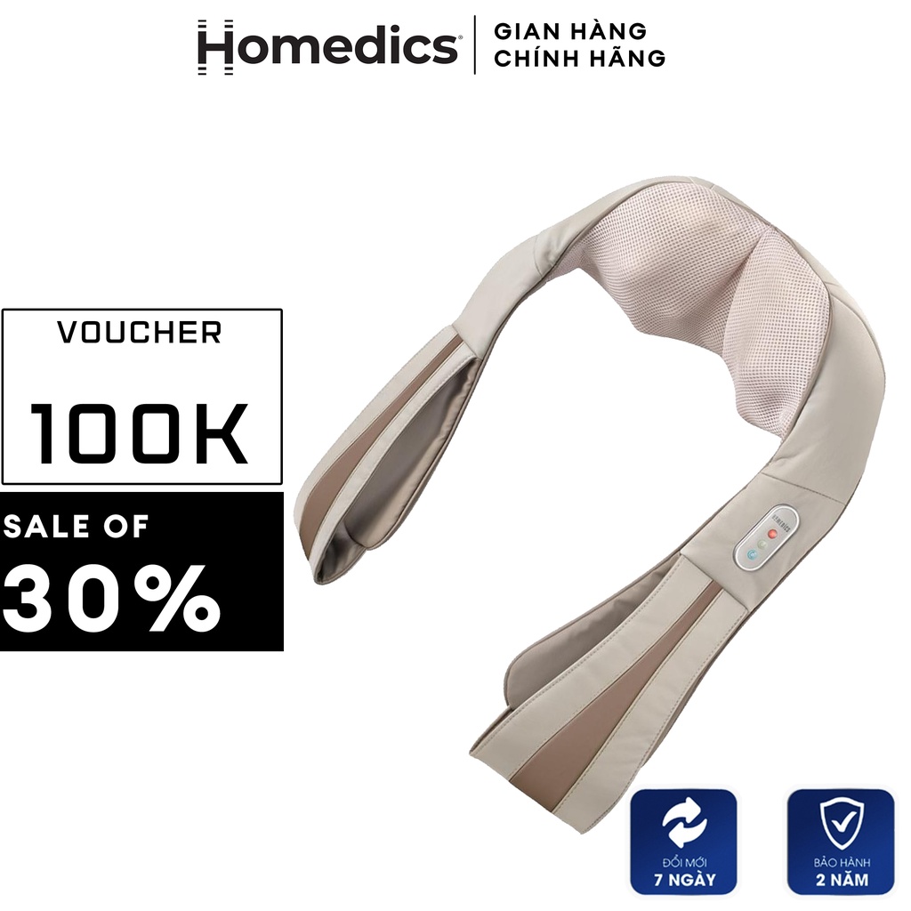 Đai massage vai cổ gáy Shiatsu chuyên nghiệp kèm nhiệt HoMedics NMS-620H - HÀNG CHÍNH HÃNG USA [BH 2 NĂM]