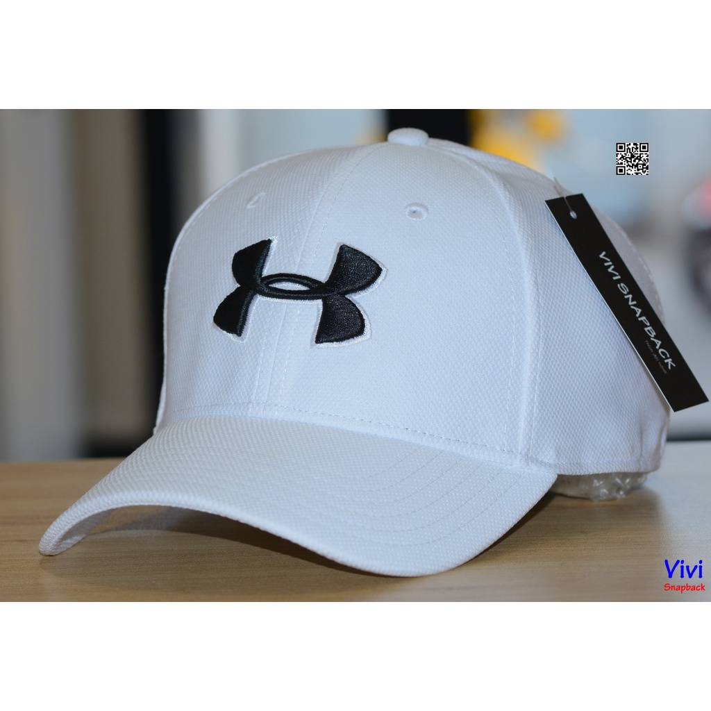 Nón Under Armour bít đuôi thời trang màu trắng,mũ thể thao Under Armour Blitzing 3.0 Classic Fit White Cap