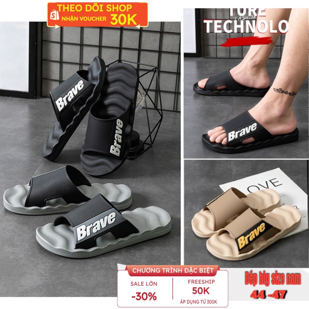 Dép Big Size Nam Quai Ngang 44,45,46,47 Siêu Êm , Bền , Thoải Mái Cho Bàn Chân Bự