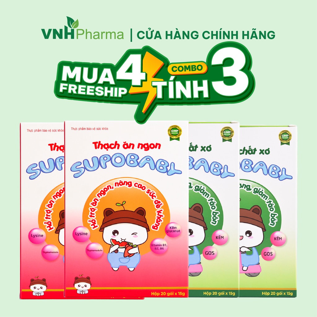 Thạch dinh dưỡng SUPOBABY giúp bé ăn ngon, bổ sung chất xơ, nhuận tràng cho bé phát triển toàn diện