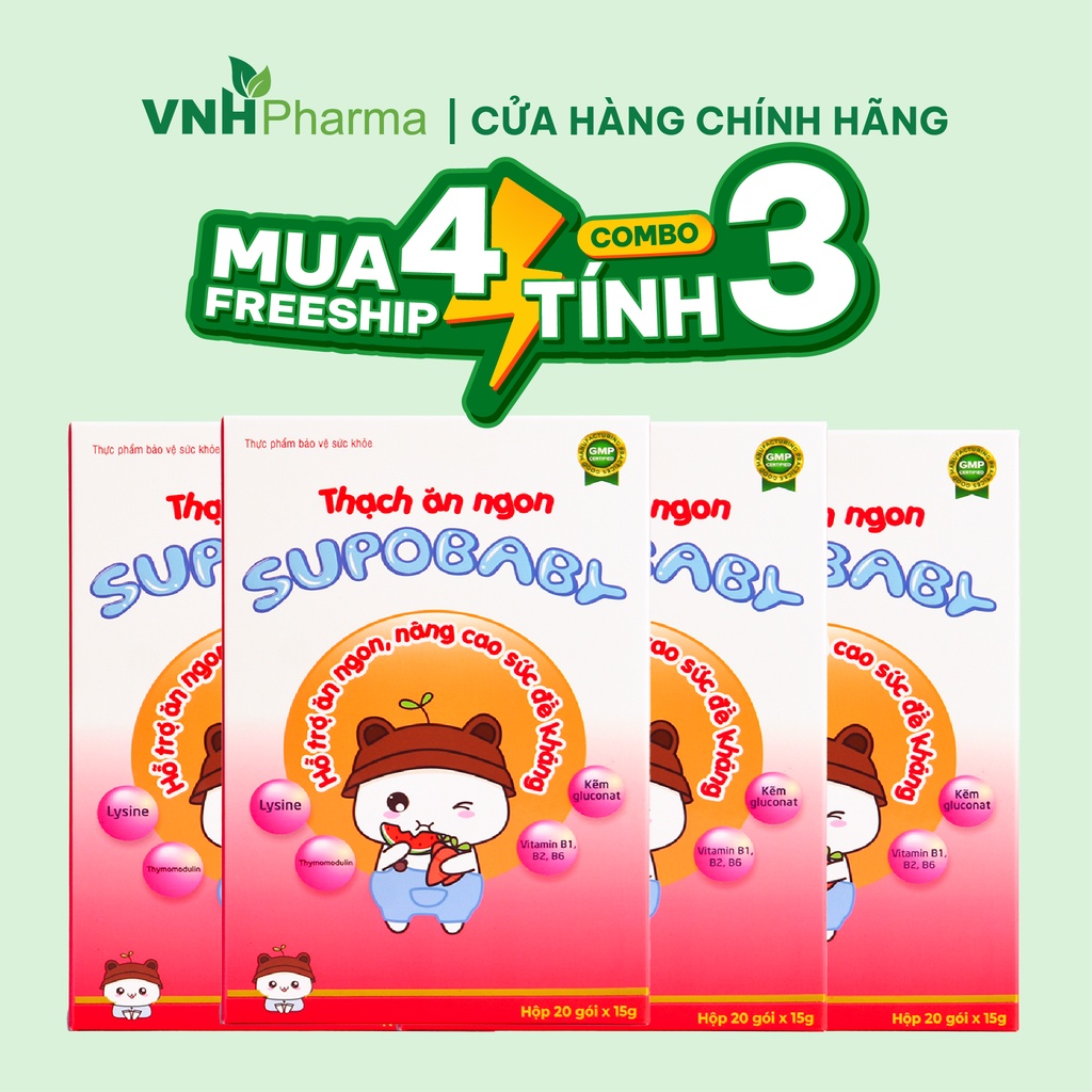 Thạch dinh dưỡng SUPOBABY giúp bé ăn ngon, bổ sung chất xơ, nhuận tràng cho bé phát triển toàn diện