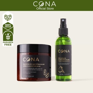 Nước dưỡng tóc tinh dầu bưởi trà xanh cona 100ml cà phê dừa làm sạch tế bào da chết 200ml