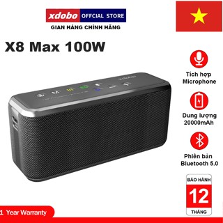  Loa Bluetooth Xdobo X8 Max Công Suất 100W Chống nước IPX5 Pin 20000mAh Hỗ trợ Thẻ TF USB - Bảo hành 12 tháng 