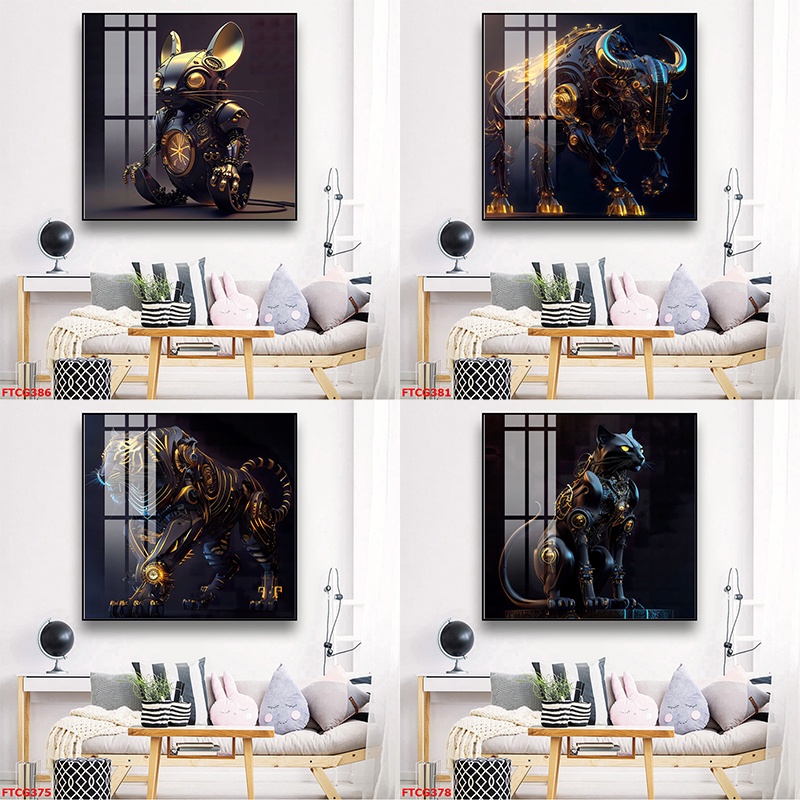 Tranh Treo tường 12 con Giáp IRON MEN - Chất liệu tráng gương laminate TP Decor