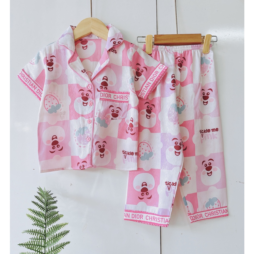 Bộ mặc nhà pijama in 3D bé miko, micky cho bé gái - Gạokidsclothes