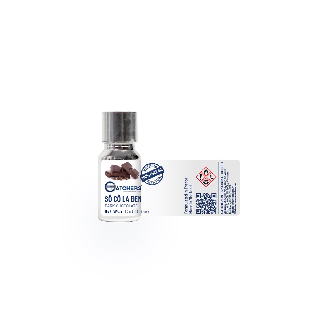 Tinh dầu thơm Chocolate Đen 10ml - 100ml / Dark Chocolate Pure Oil | Tinh dầu đậm đặc Full
