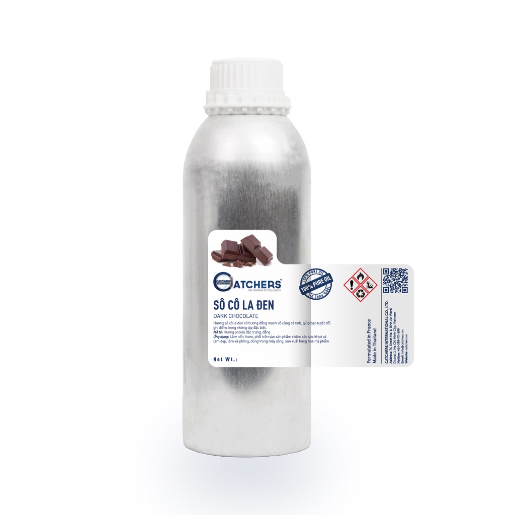 Tinh dầu thơm Chocolate Đen 10ml - 100ml / Dark Chocolate Pure Oil | Tinh dầu đậm đặc Full